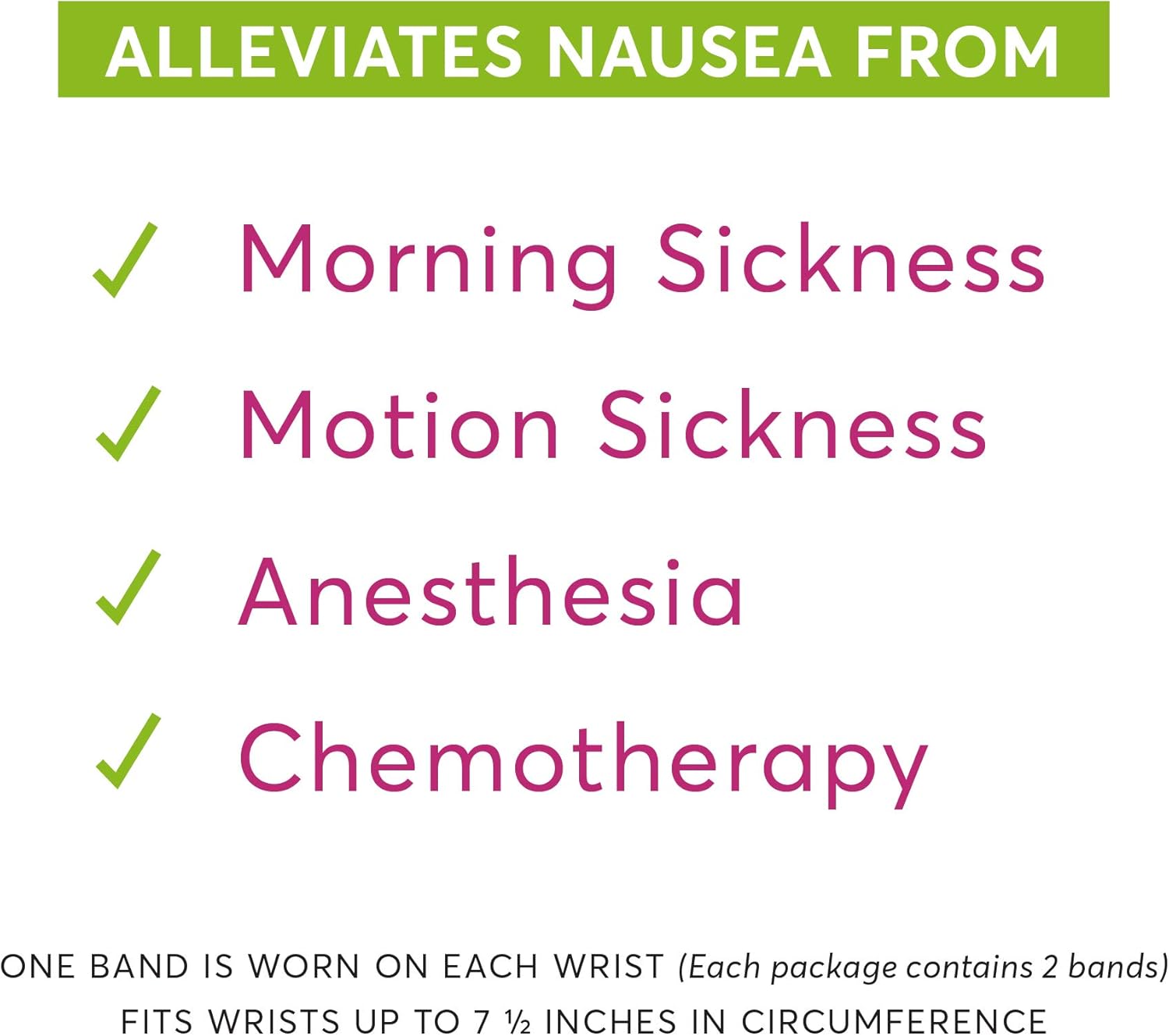 Psi Bands Acupressure Wrist Bands for The Relief of Nausea – Racer Black: Health & Personal Care