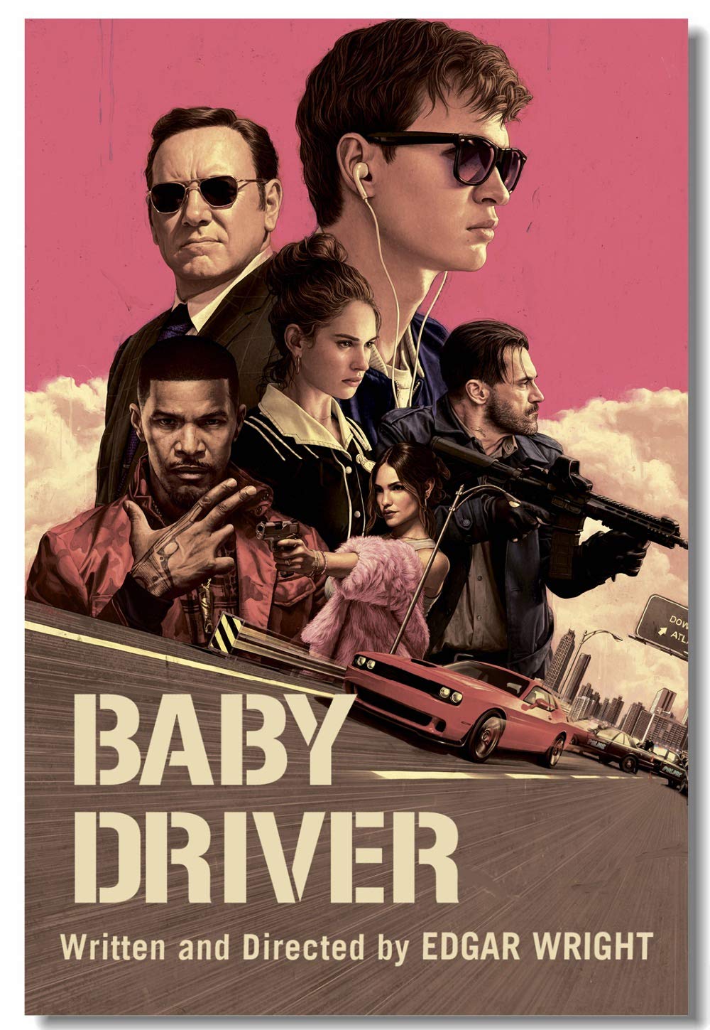 Generic Custom Canvas Wall Paintings Baby Driver Poster Baby Driver Wallpaper Bar Cafe Stickers Office Wall Murals Bedroom Decor 0103 Canvas 30x45cm Amazon In Home Kitchen