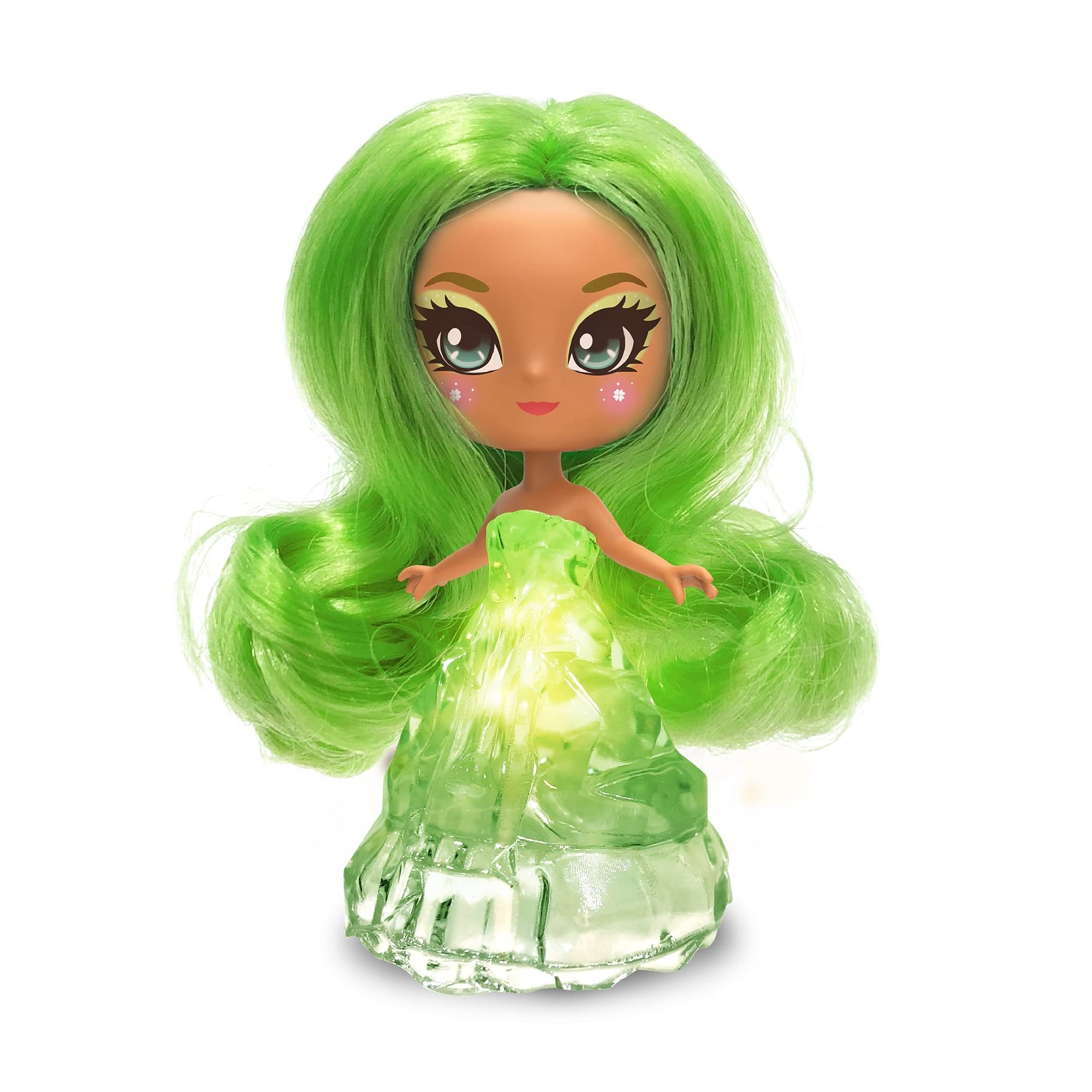 Skyrocket Crystalina Dolls - Aventurine, Girls Collectable Toy with Light Up Crystal Fairy, Stand and Amulet, Suitable for Girls and Boys Age 3 and Above