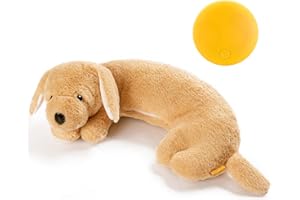Extragele Heartbeat Puppy Toy Heartbeat Stuffed Animal for Dog Anxiety Relief and Calming Aid, Dog Heartbeat Toy for Puppy Sleep Aid Crate Training, Puppy Essential Puppy Needs, Golden