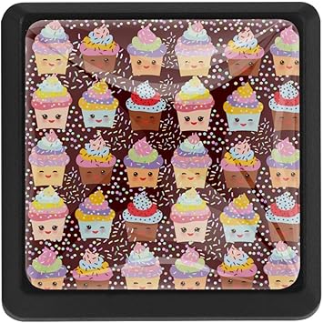 Quadratische Abstrakte Cupcake Lustige Eiscreme Bunt Mit