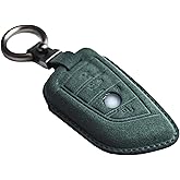 Handmade Sporty Suede Leather Key Fob Cover Case for BMW 1 2 3 4 5 6 7 M Series X1 X2 X3 X3M X4 X4M X5 X6 M8 M7 M6 M5 M4 M3 M2 M1 M240i 330i 340i 430i 340i 840i Z4 2015-2023