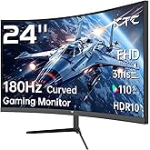 KTC 24 Inch 1500R Curved Gaming Monitor,180Hz 1ms FHD 1080p VA Monitor, Adaptive Sync, 110% sRGB, HDR Support, DisPlayPort/HDMI,Tilt, VESA for Gaming Home Office Business PS5 PC Monitors