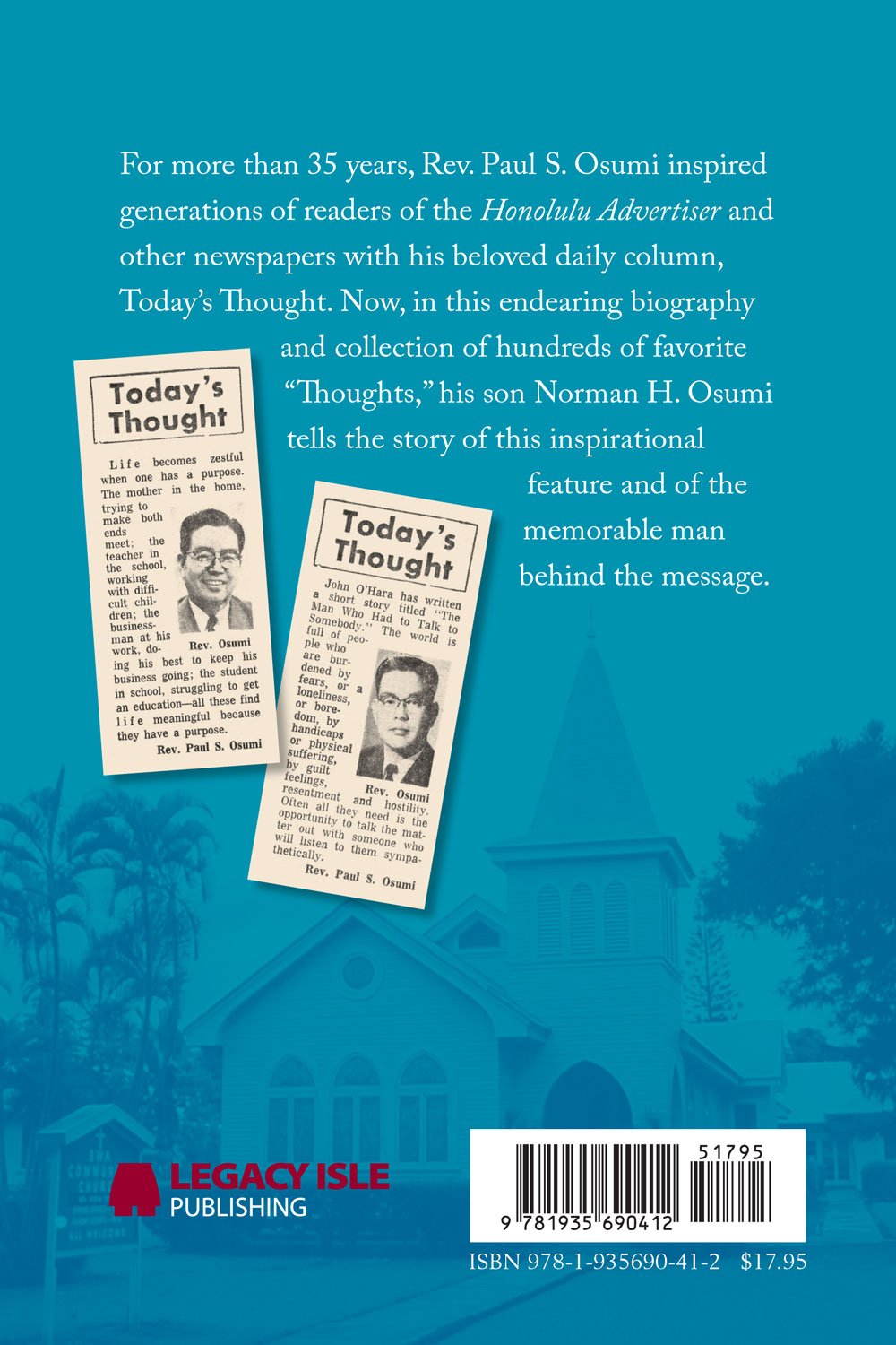 Today S Thought Rev Paul Osumi The Man His Message Norman H Osumi Amazon Com Books
