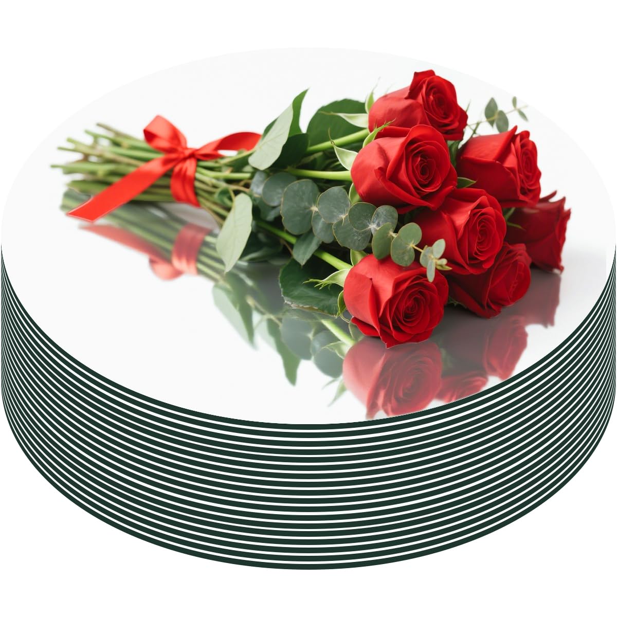 Photo 1 of 18PCS Round Mirror Trays, No Glass Acrylic Mirror Centerpieces for Table Candle Plate Circle Wall Mirror Tiles for Table Centerpieces Crafts Wedding Christmas Party Decorations (12inch/30cm)