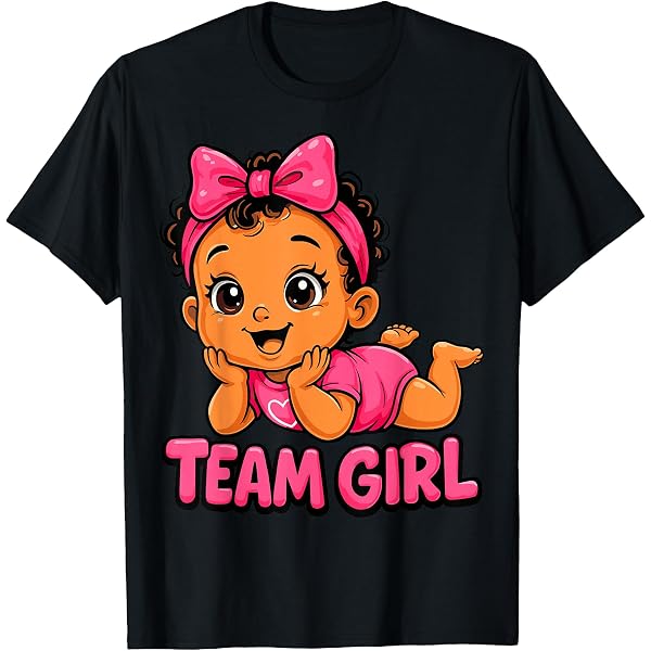 Amazon.com: Team Girl - Pinkish Baby Shower T-Shirt : Clothing