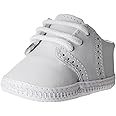 Baby Deer White Leather Saddle Oxford Crib Shoes - Unisex Infant Size 0