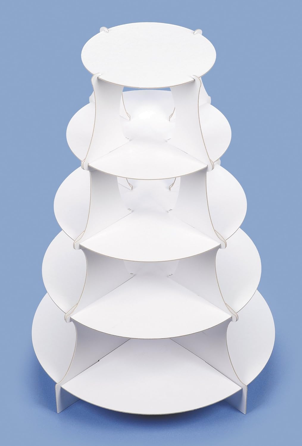5 Tier Round Paper Dessert Tower or Cupcake Stand - 15" X 20"