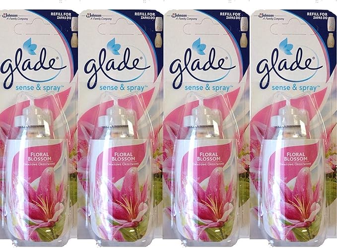 Glade 4 X SENSE & SPRAY REFILLS FLORAL BLOSSOM / 18ML Amazon.co.uk