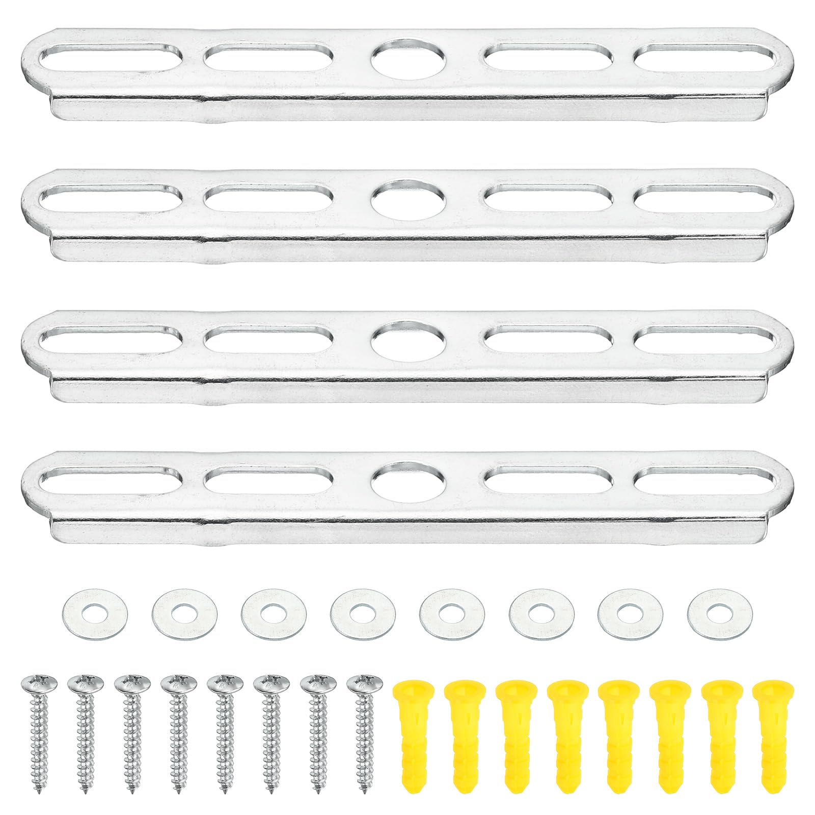 PATIKIL 110mm 4.3 Inch Ceiling Light Plate Kit, 4 Set Pendant Light Fixture Mounting Bracket Crossbar with Screw Nuts Accessories for Chandelier Wall Lighting