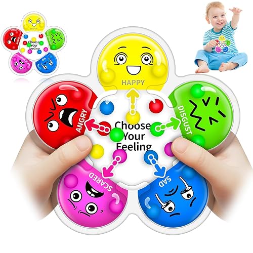 ZcrPrn Colour Sorting Toys for Toddlers,Toddler Toys,Flower Shape Colour Sorting Toys with Emoticons for Toddlers to Educate and Improve Learning Focus Color Discrimination Ability for 14+ Years Old