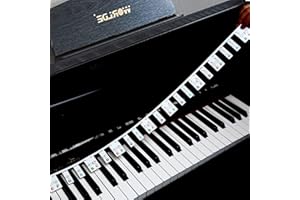 MUCIORELY Keyboard Stickers for Piano 88 Keys, Piano Rake Key Labels Overlay Removable for Beginners Kids