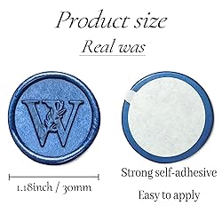 25Pcs Blue Wax Seal Stickers Handmade Vintage
