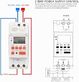 Plyisty 7 Day 28 On Off Programmable Pool Timer Switch with LCD Display view 2