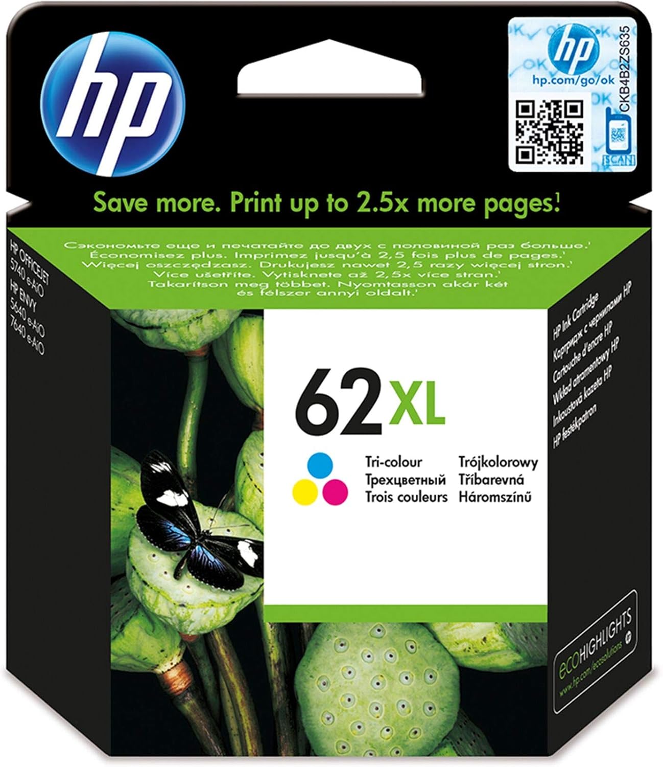 hp 62 tri colour