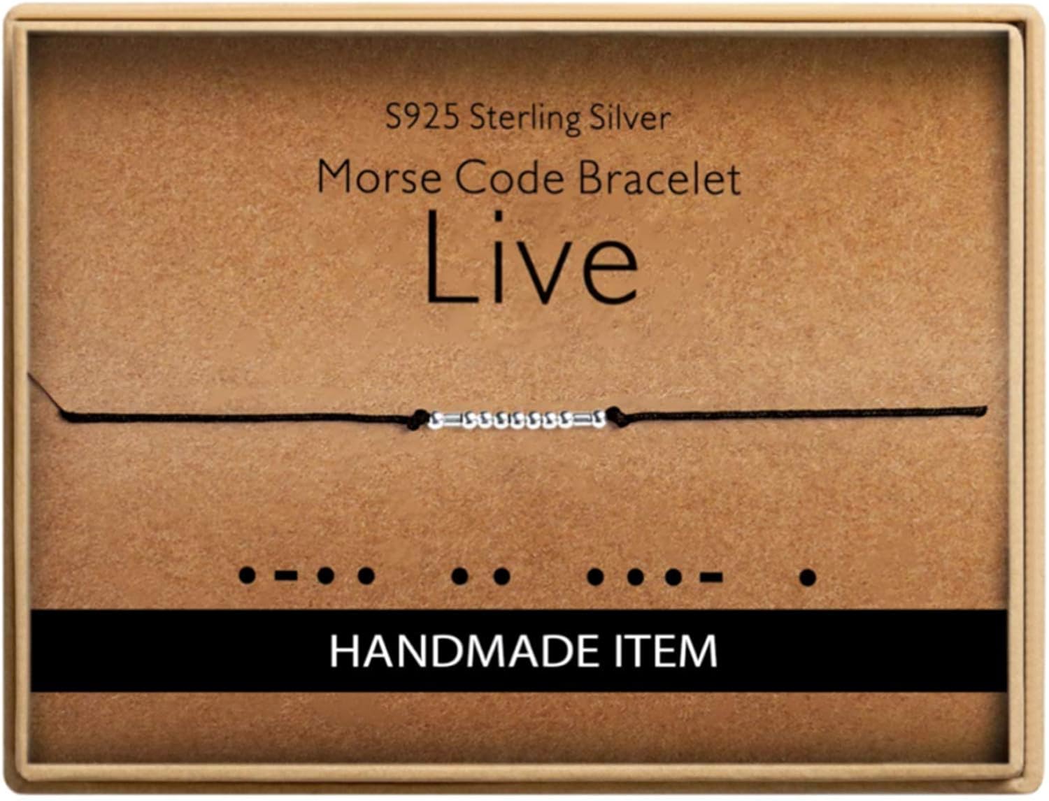 Fuck Cancer Bracelet Morse Code Jewelry Gift for Her Sterling Silver Beads on Silk Cord inspirational Gift for Women: Clothing