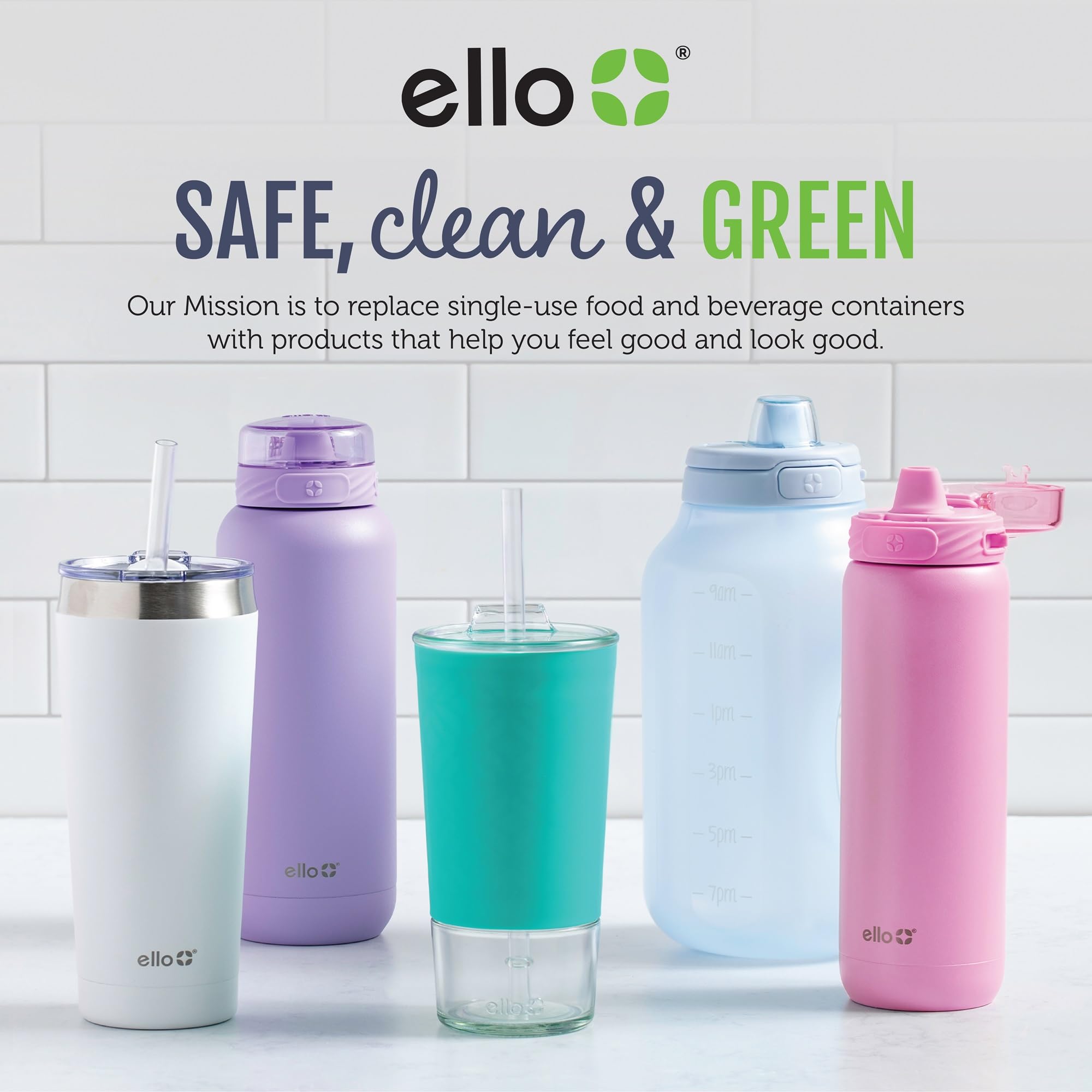 Ello Therma 32oz Insulated Stainless Steel Thermos for Hot & Cold Beverages with Leak Proof Lid & Built-in Cup, Triple Wall Insulation, Hot 24 Hrs, Perfect for Coffee,Tea, Dishwasher Safe, Blue