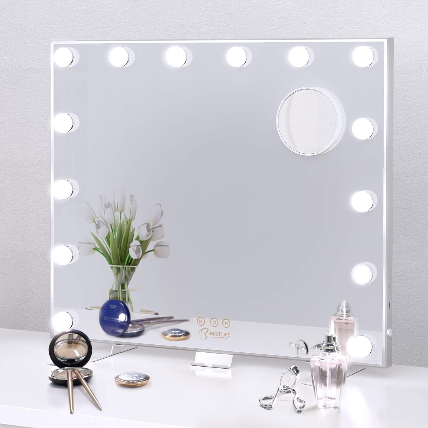 BESTOPE Hollywood Mirror Large Vanity Mirror with LED Lights for Makeup
