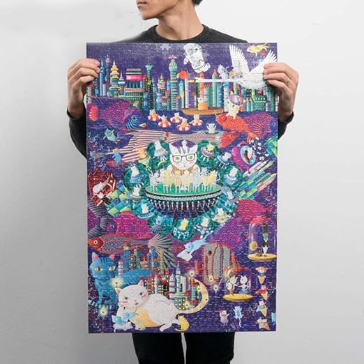 SiJOO Nuevo Plano Mil Piezas de Rompecabezas 1000 Piezas de Juguetes de descompresión Manual para Adultos Pintura Decorativa Creativa Gi para niños: Amazon.es: Hogar
