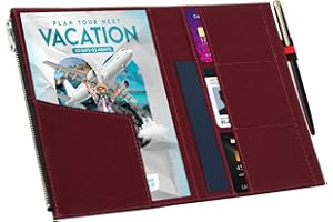 WANDERINGS Zipper Case Card Sleeve Holder Travelers Journal Accessory for Refillable Travel Journals - A5 Size - 5.25" x 8.25" - Durable 100% Cotton Fabric Planner Accessories Case