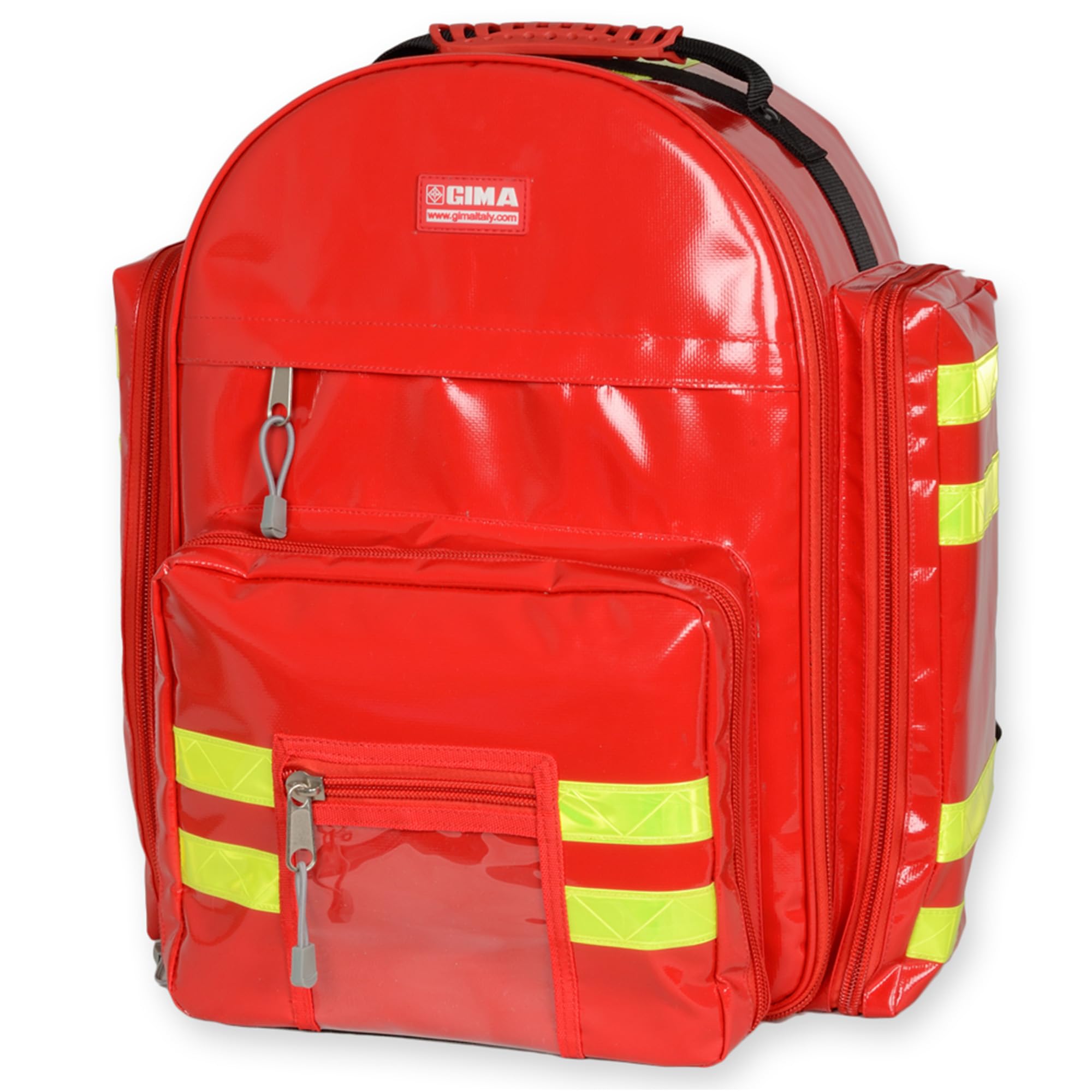Gima 27172 - Logic 2 Rusksack, Backpack, Polyester PVC coated, Red Colour, Large Size, Dimensions 40x25x47 cm, for Rescuers, Trauma Doctors, Paramedics, First Aid and Civil Protection Professionals