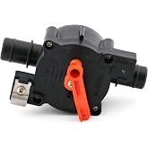 Flow-Rite MV-03-FN01 Livewell Control Valve &ndash; System 3 (V3)(RECIRC, Empty, AUTO), Front Cable Entry, Orange Handle, 3/4" Barbed