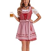 Siteshy Dirndl Dresses Women Oktoberfest Costumes 3 Pcs Oktoberfest Dresses German Bavarian Costume Beer Carnival Outfits