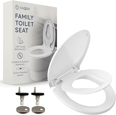 CUQOO Soft Close Toilet Seat Premium Heavy Duty with Quick Release