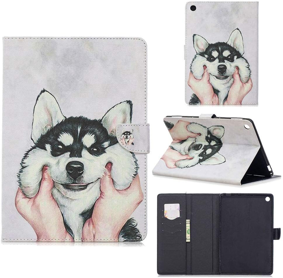 Huawei Mediapad M5 lite 10.1 Case,JYZR Painted PU Leather Folio Stand Wallet Protective Case Cover for Huawei Mediapad M5 lite 10.1 inches,Husky