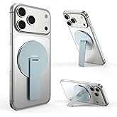 MagSync Magnetic Phone Grip with Kickstand, 3-in-1 Ultra-Slim Holder Stand for Phone & Cases, Adjustable Viewing Angles, Compatible with Mag-Safe, Blue