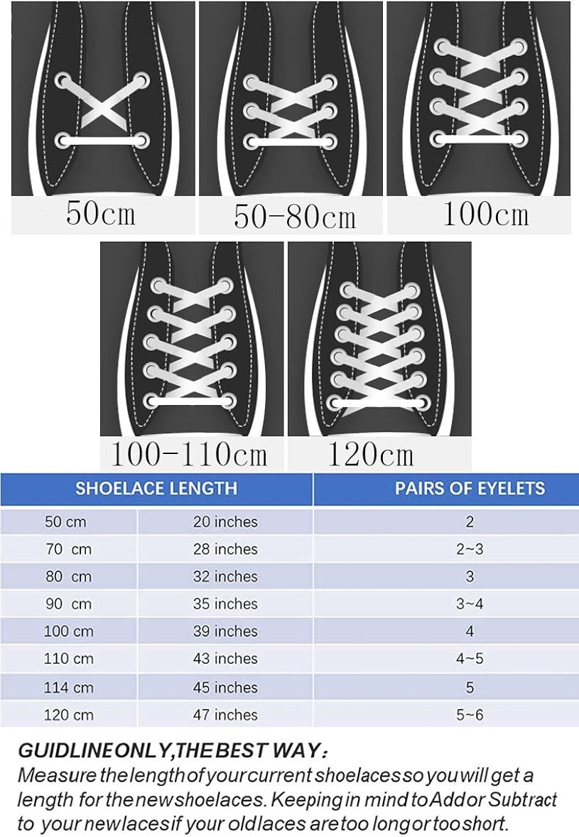 Sechunk flat Cotton Shoelace set of 2 pairs 29 colors Multiple lengths Shoe lace: Shoes