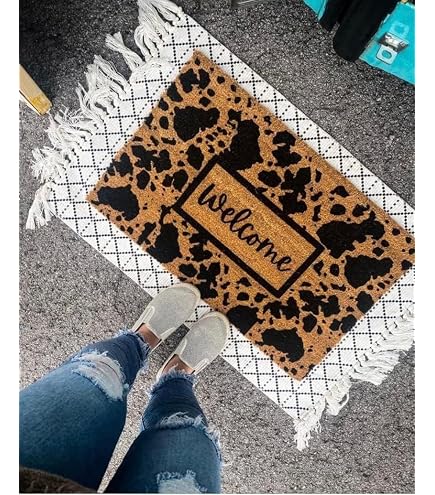 Supwhd Rustic Highland Cow Doormat - 17x30 Inch Indoor/Outdoor Entrance Mat - View #2