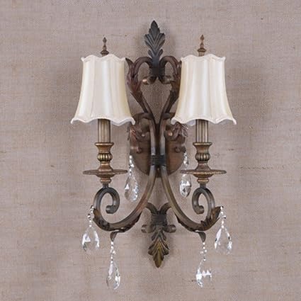 Wcui Retro Wrought Iron Wall Lamp Living Room Foyer Lights
