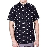 Visive Hawaiian Shirts for Men Short Sleeve Button Down/Up Mens Shirt - Black Donut - Big 3X