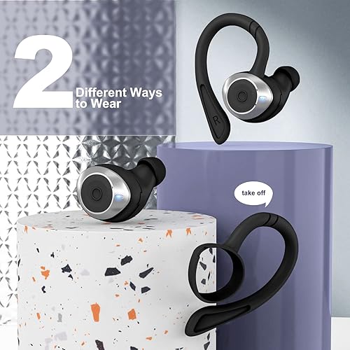 COMISO Wireless Earbuds, Bluetooth Headphone in-Ear with Microphone, HI-FI Stereo Sound, Clear Call, Ultra-Low Latency Gaming Earphones with C並行輸入