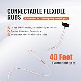 VEVOR 40ft Dryer Vent Brush Kit 3 Sizes Flexible Nylon Duct Cleaning Tool view 6