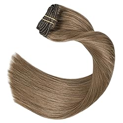 UGOTRAYS Clip in Hair Extensions Real Human Hair