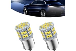 Dogary 2 PCS 1156 LED Turn Signal Light, 6800K Single Contact Super Bright Bulb, Tail Parking Light Reversing Light Replacement, Universal Lighting Accessory for Cars (White)