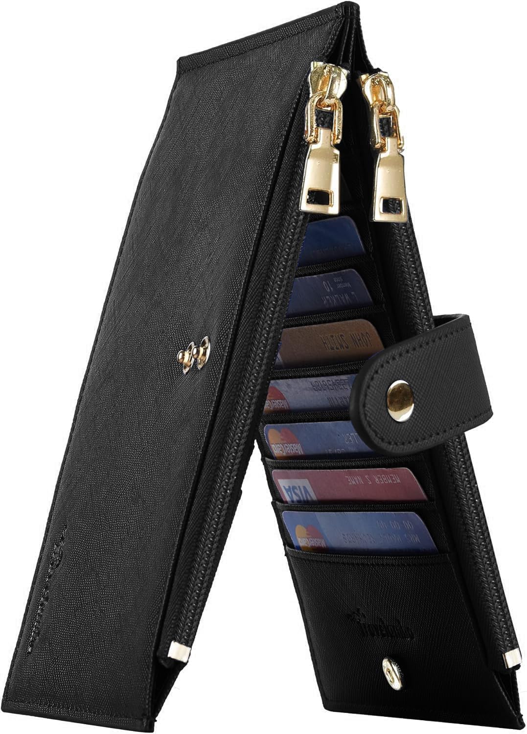 Photo 1 of Travelambo RFID Wallet Women Large Size Bifold Multi Card Wallet Case with Zipper Pocke Credit Card Holder for Women