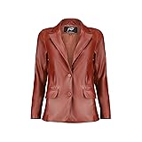 Jild Classic 2-Button Lambskin Leather Blazer Women
