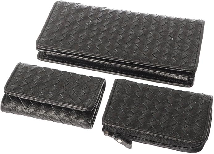 メッシュ牛革メンズアイテム3点セット 長財布 小銭入れ キーケース 箱入り E 3u キーケース Amazon