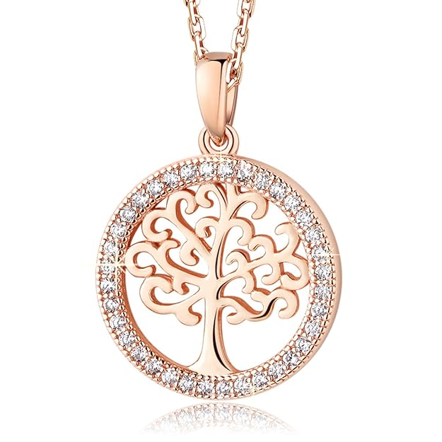 MEGA CREATIVE JEWELRY Collar para Mujer Árbol de la Vida Plata 925 con Cristales Swarovskihttps://amzn.to/2CXNqeS