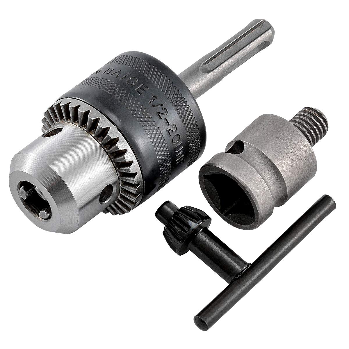 KATUR Capacity Drill Chuck Adapter Converter with 13mm Quick Change SDS Shank for Hammer Converter Conversion Tool 1.5-13mm Clamping Range and 9.5mm Hole Diameter (SDS 13mm)