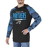 Zubaz NFL Teams Men's Lightweight Pullover Hoodies with Accent Sleeves (Small - 5X-Large)