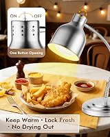 YJINGRUI 250W Food Heat Lamp Commercial Buffet Warmer Adjustable Gooseneck view 2
