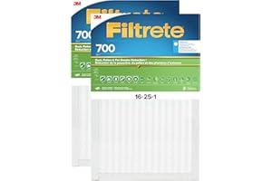 Filtrete 16x25x1 AC Furnace Air Filter, MPR 700, MERV 8, Tough on Pollen, Easy on Airflow, 3-Month Pleated 1-Inch Electrostat