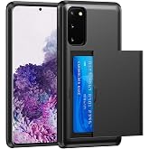 SZSSZSM for Samsung Galaxy S20 Wallet Case with Card Holder, Black | Hidden Card Slot, Double Layer Shockproof, Military Grade Protective, Slim Fit Design, Daily Commute