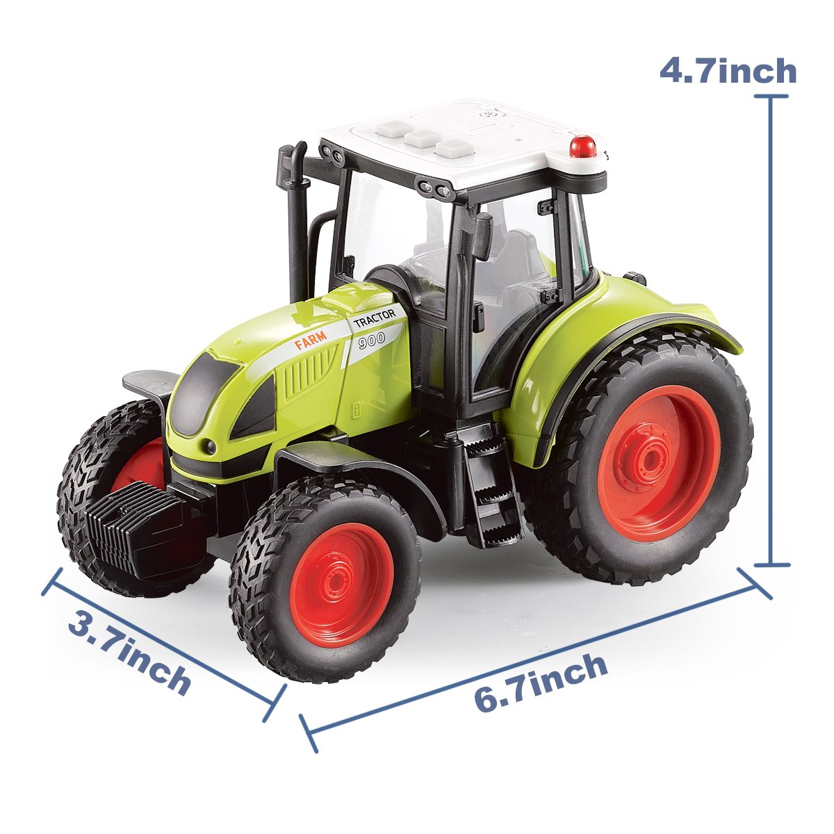 Fistone 1:16 Truck Inertia Farm Tractor Modern Farm Machinery Car Toy Simulation Farmer Tractor with Light and Music