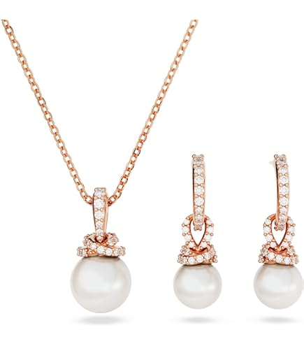 Amazon.com: Swarovski Una Round Pendant Necklace and Stud Pierced 