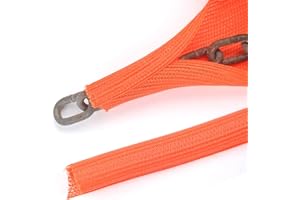 WANGDEFA 10 Ft High Visibility Chain Cover Kit High Visibility Yellow Cover Safety Barrier Cover for Both Indoor and Outdoor Environment (Orange)